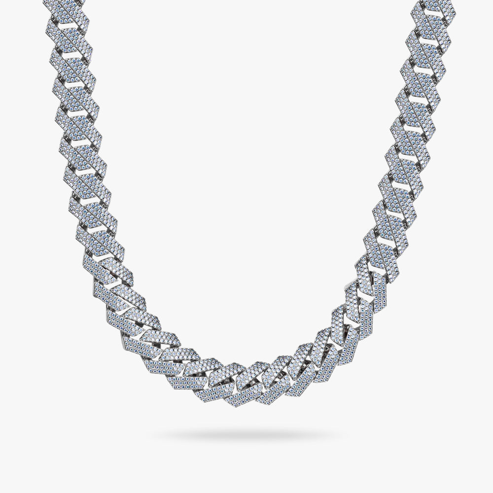 Moissanite S925 14mm Prong Cuban Chain
