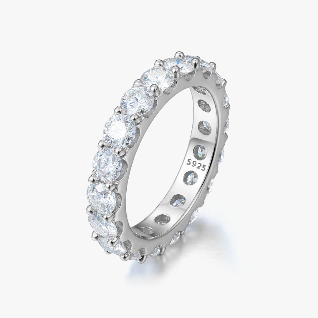 Moissanite S925 4mm Round Cut Ring