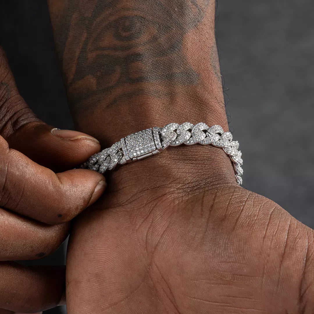 8mm Iced Out Cuban Bracelet