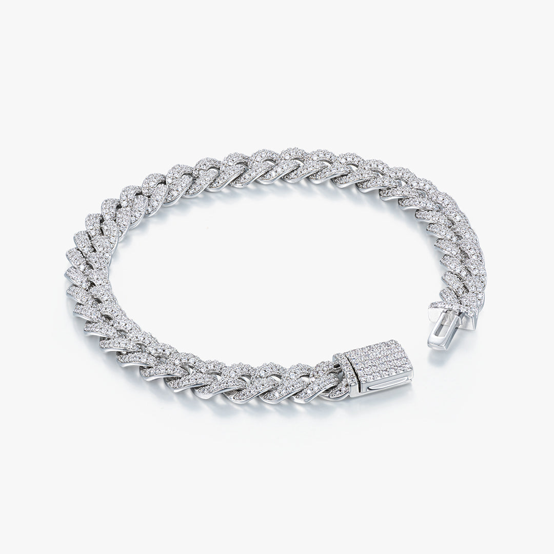 8mm Iced Out Cuban Bracelet