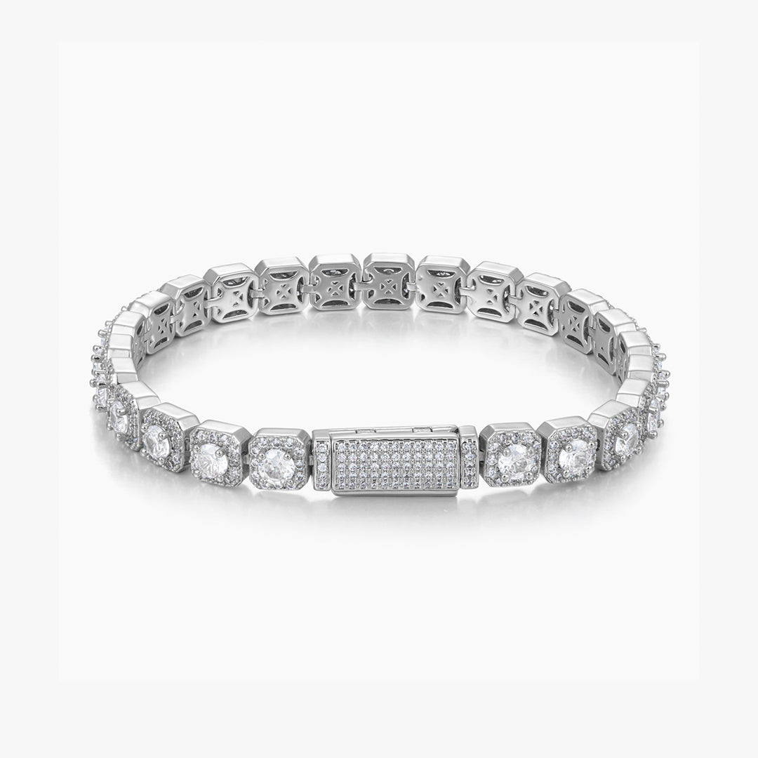 7mm Clustered Tennis Bracelet