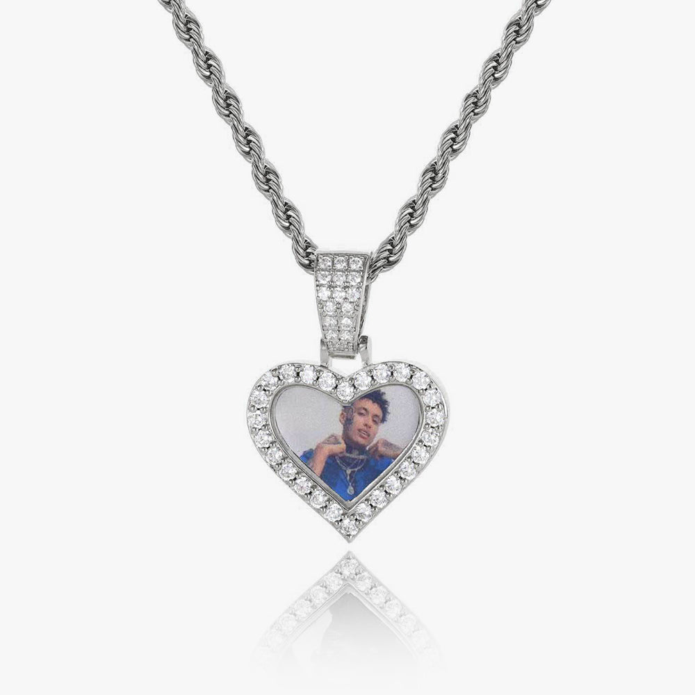 Custom Heart Photo Pendant