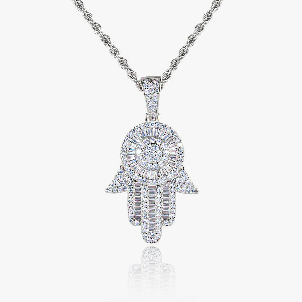 Baguette Hamsa Pendant