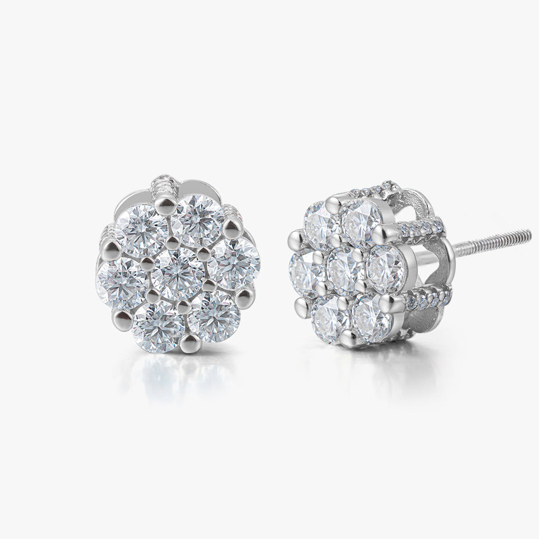 【New】 Moissanite S925 Full Paved New Stud Earrings