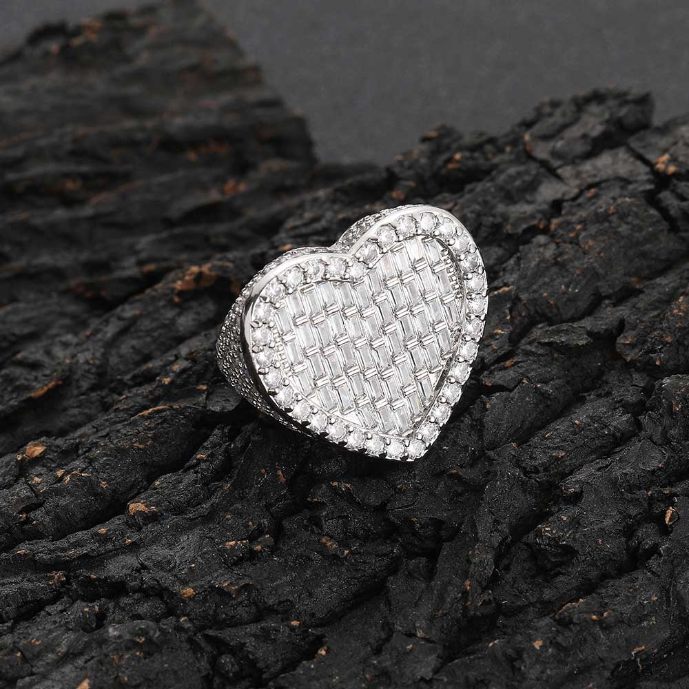 Baguette Heart Ring