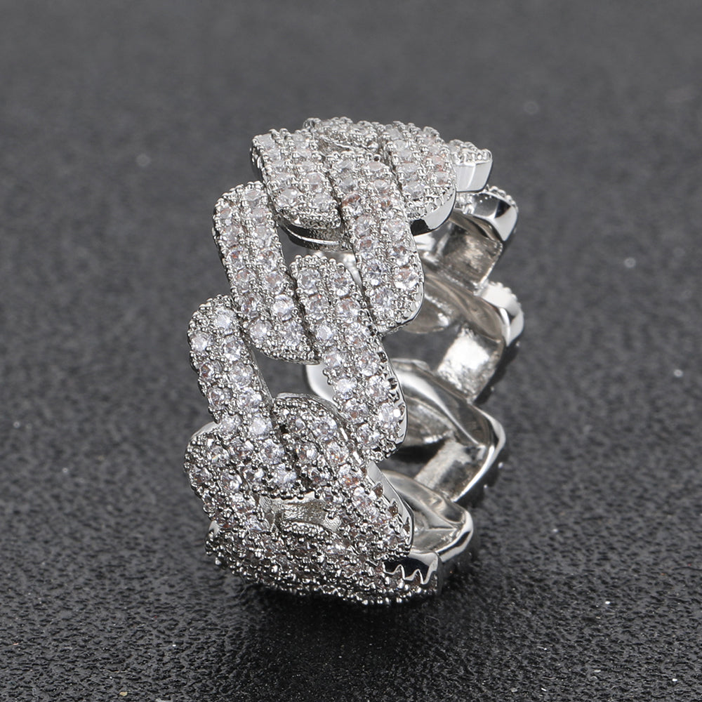 11mm Prong Cuban Link Ring