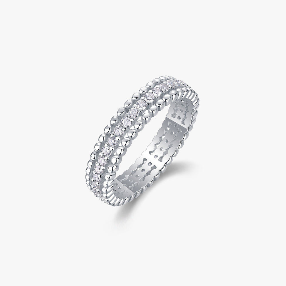 Moissanite S925 Micro Single Row Ring