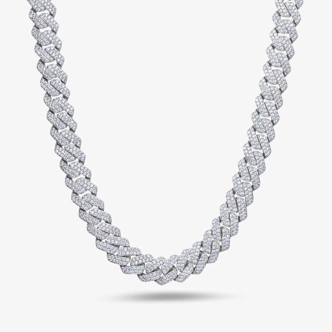 Moissanite S925 10mm Prong Cuban Chain