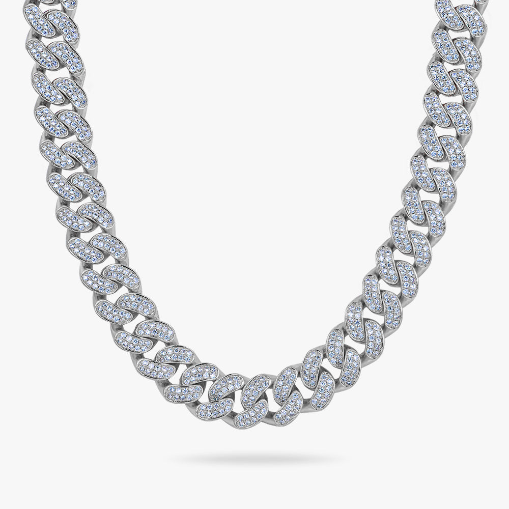 Moissanite S925 12mm Iced Out Cuban Chain