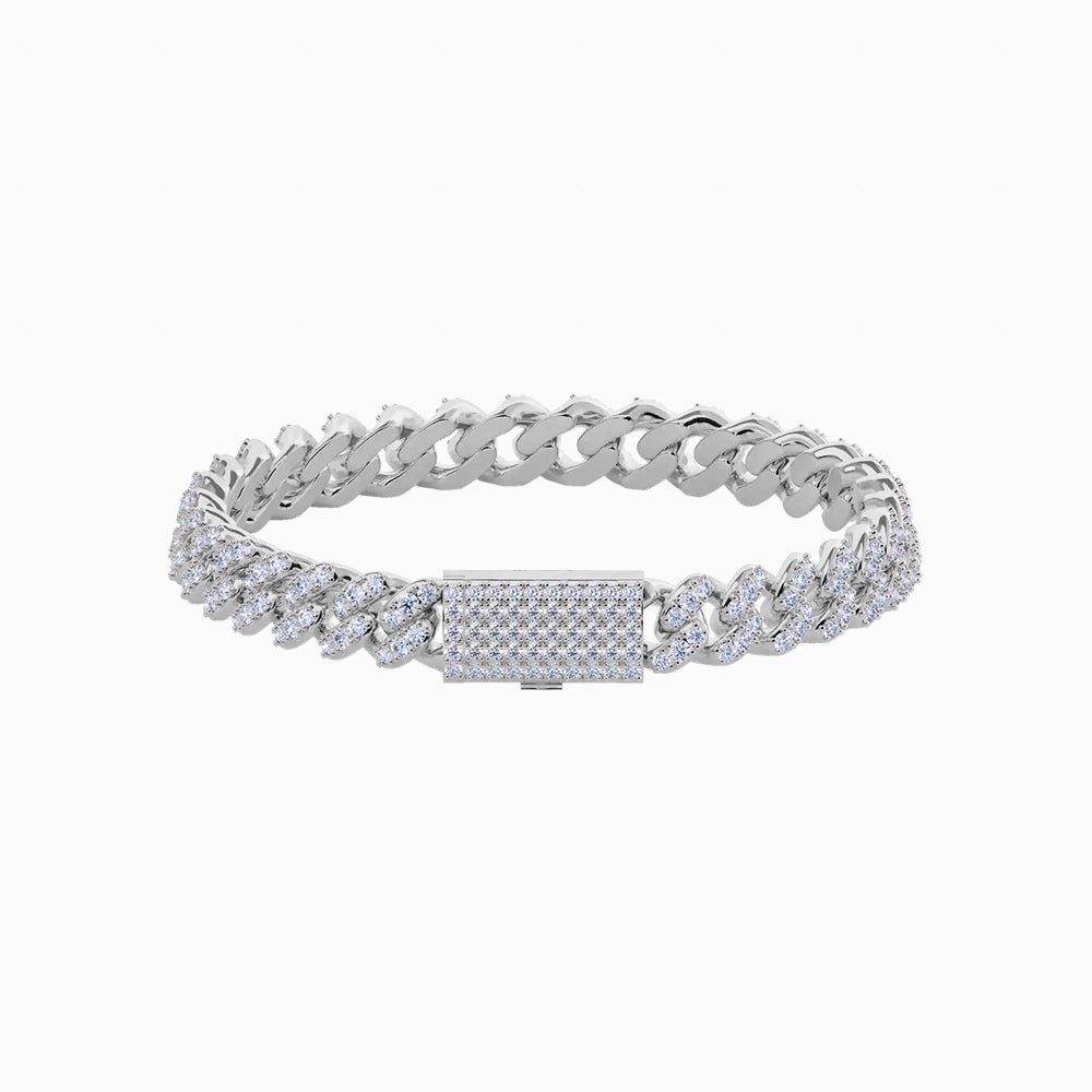 Moissanite S925 6mm Iced Out Cuban Bracelet