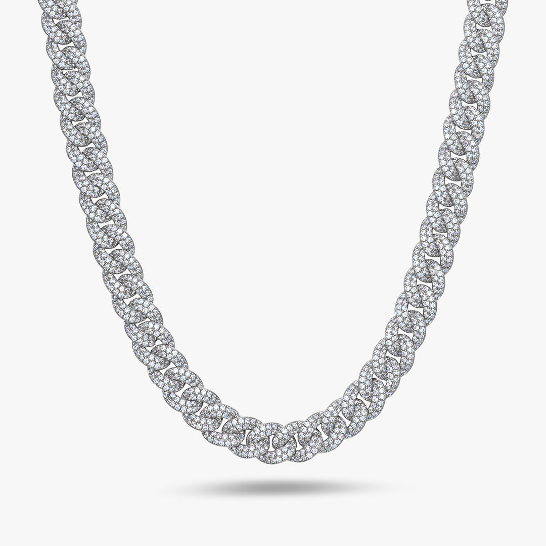 Moissanite S925 8mm Iced Out Cuban Chain