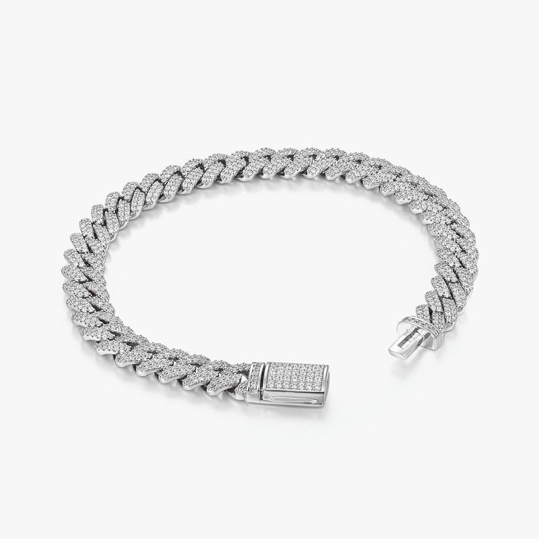 Moissanite S925 8mm Prong Bracelet