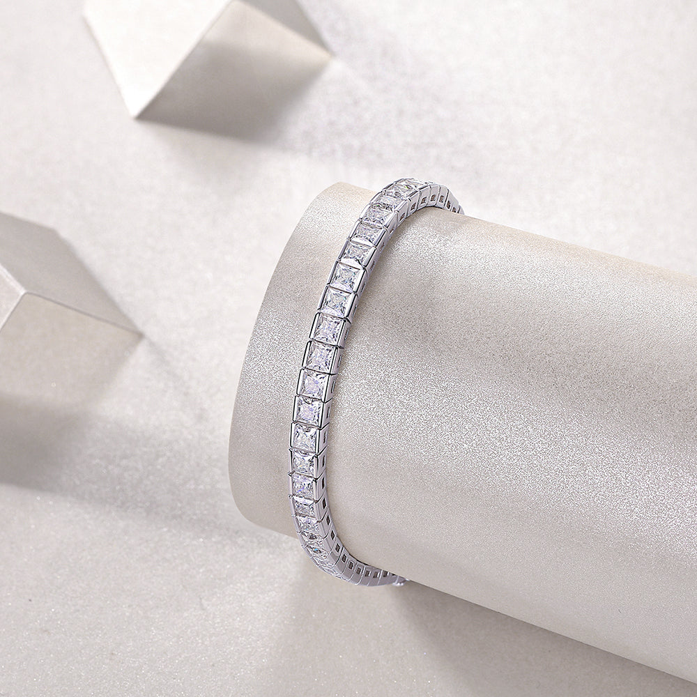 Moissanite S925 Baguette Cut Bracelet