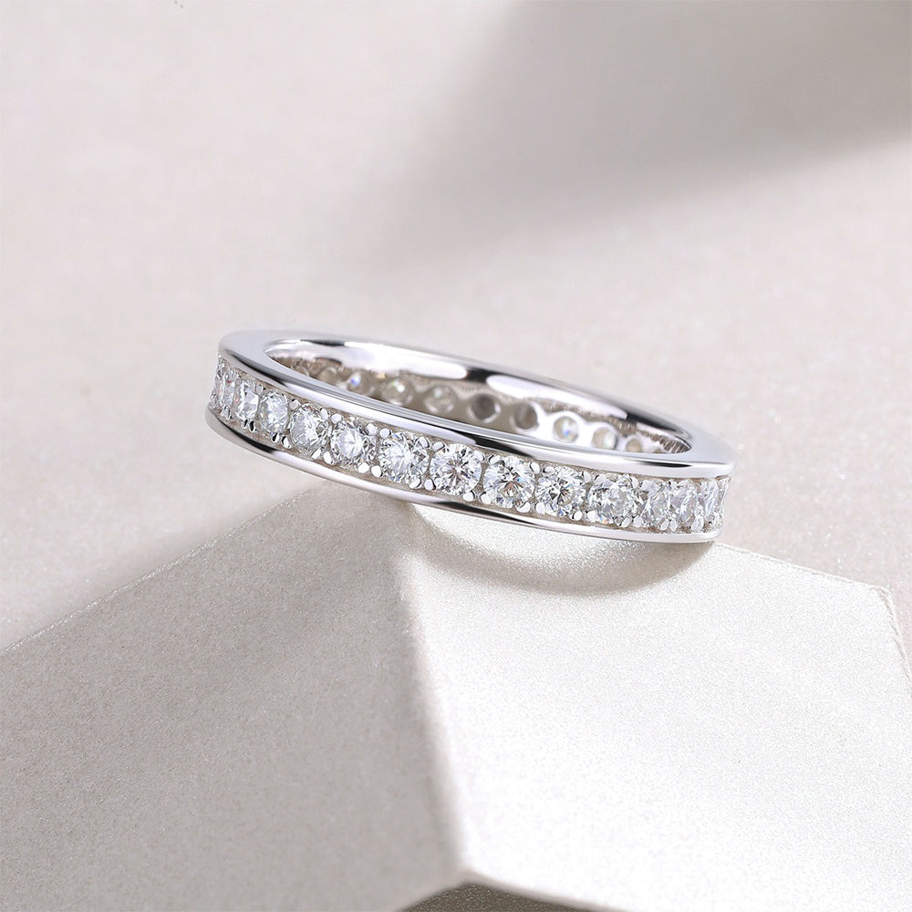 Moissanite S925 Track Wedding Ring