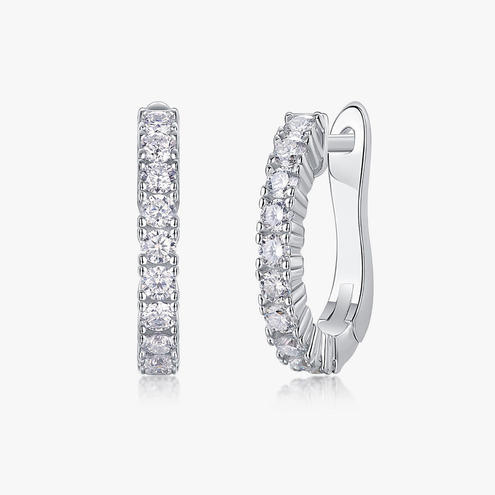 Moissanite S925 Single Arrange Hoop Earrings