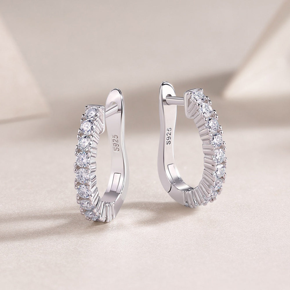 Moissanite S925 Single Arrange Hoop Earrings