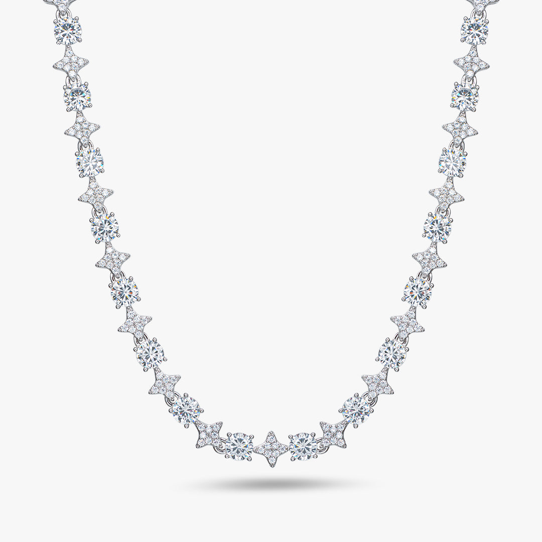 Moissanite S925 Sparkles Star Link Chain