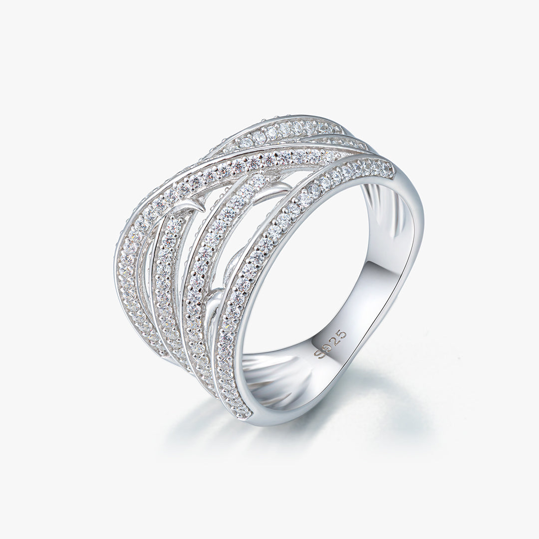 S925 Intertwined Thorn Ring