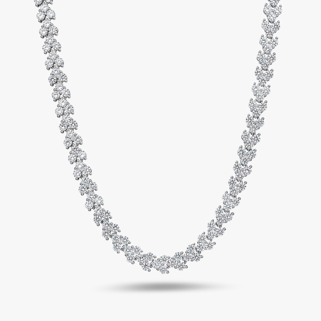 Moissanite S925 Round Cut Heart Chain