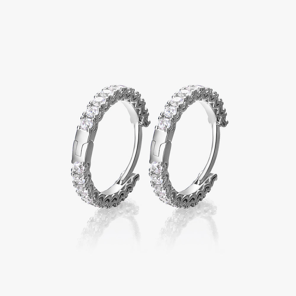 Separated Single Row Hoop Earrings