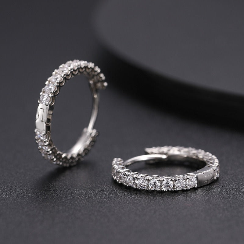 Separated Single Row Hoop Earrings