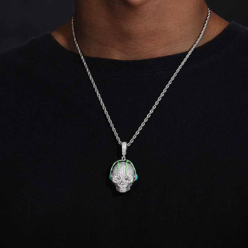 Headphones Skull Pendant