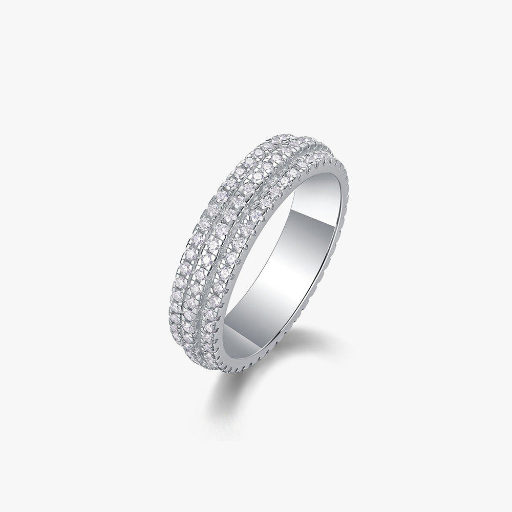 Moissanite S925 Double Layer Ring